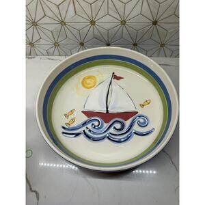 Heather Lane Beach Pottery | Serving Bowl or Chip Dish |‎ Signed